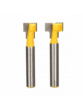 2pcs 9.52mm and 12.7mm Key Hole Blades T-Slot Cutter Wood Working Router Bit Set