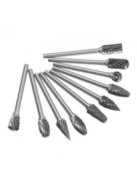 Wolike 10pcs 3mm Shank Tungsten Carbide Burr Rotary File Drill Bits Cutter