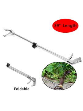 39 Inch Snake Tongs Automatic Lock Foldable Snake Catcher Pliers Reptile Grabber Handling Tool