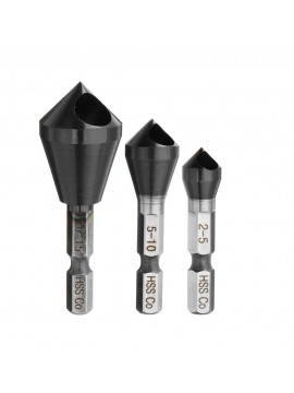 Drillpro HRC89 TiAlN Countersink Drill Bit M35 Cobalt Deburring Chamfer Drill Bit 2-5/5-10/10-15mm