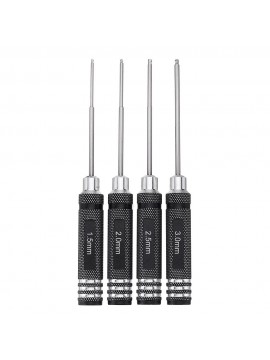 Drillpro 4pcs H1.5/2.0/2.5/3.0mm HSS Ball Screwdrivers Tool Kit